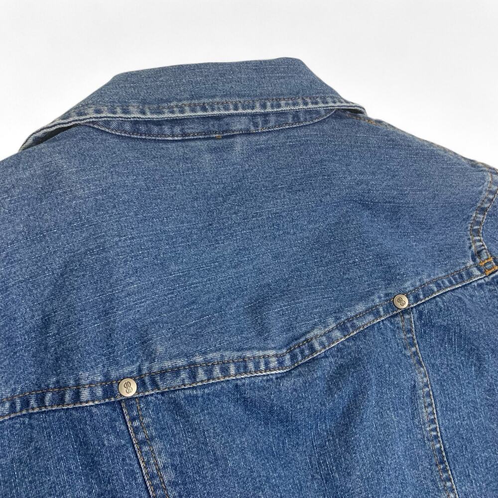 Vintage 90s Bill Blass Fitted Denim Jacket-Size Medium - Picture 5 of 9